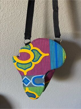 Colorful Abstract Crossbody Bag - Bright Multicolor Pattern